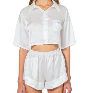 MY MUM MADE IT • Small • Silk Ivory Blouse & Shirt